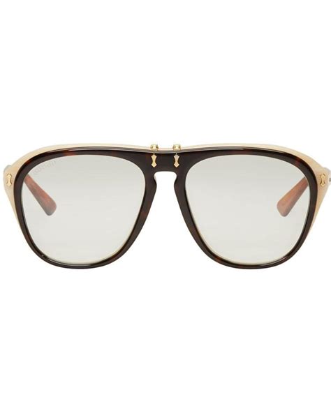 gucci tortoise shell flip up pilot aviator sunglasses replica|How To Spot Fake Gucci Sunglasses [A complete Guide].